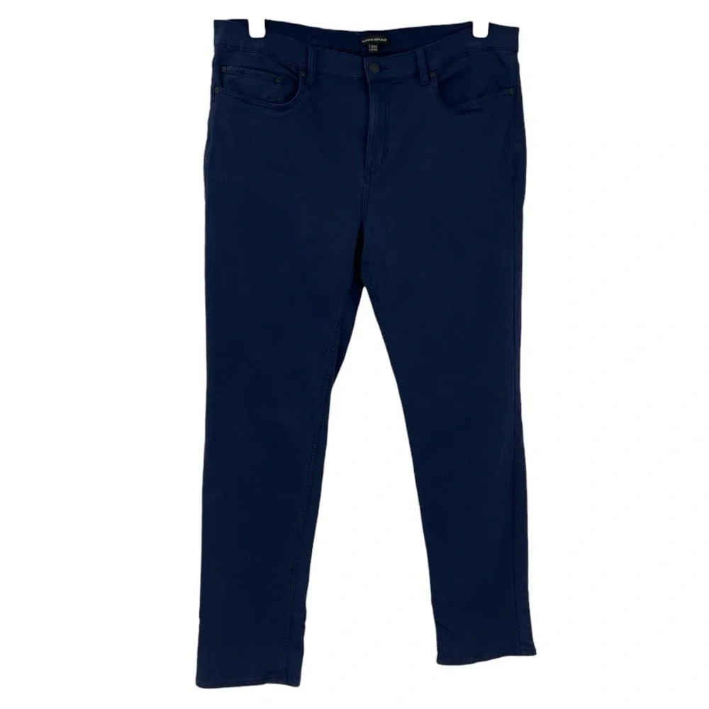 Banana republic men's navy blue stretch chino or traveler pants SZ 38